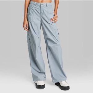 Mid-Rise Parachute Pants Small